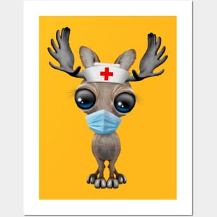 Cute Baby Moose Nurse Posters and Art